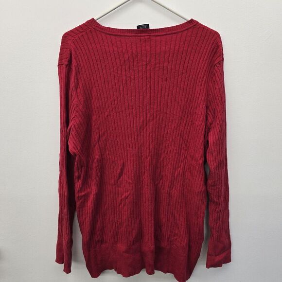 Women's Faded Glory Red V Neck Long Sleeve Size 3X (22W-24W) A2 - Picture 4 of 5